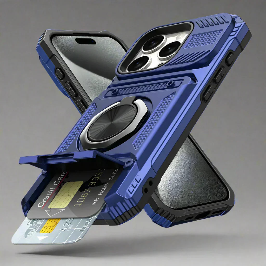 Ultrashok | Schokbestendige iPhone Magneetring Kaarthouder Hoes