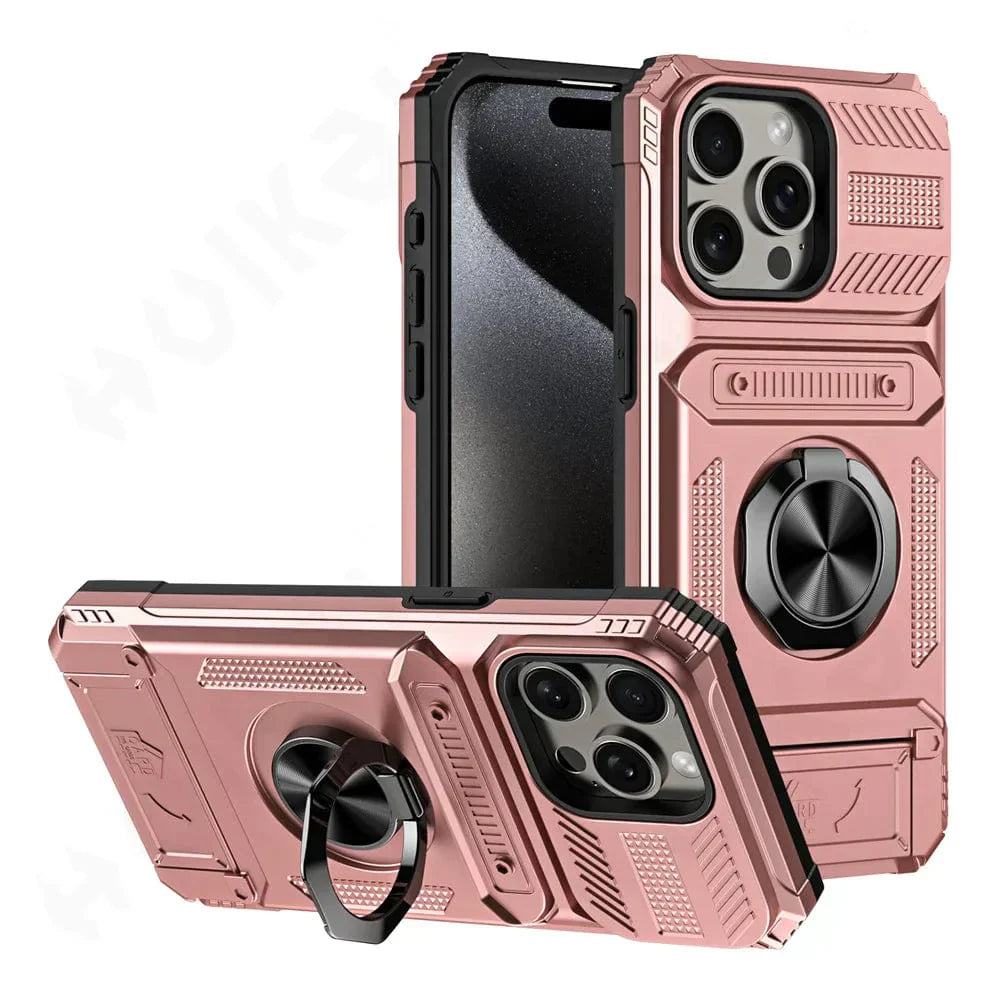 Ultrashok | Schokbestendige iPhone Magneetring Kaarthouder Hoes