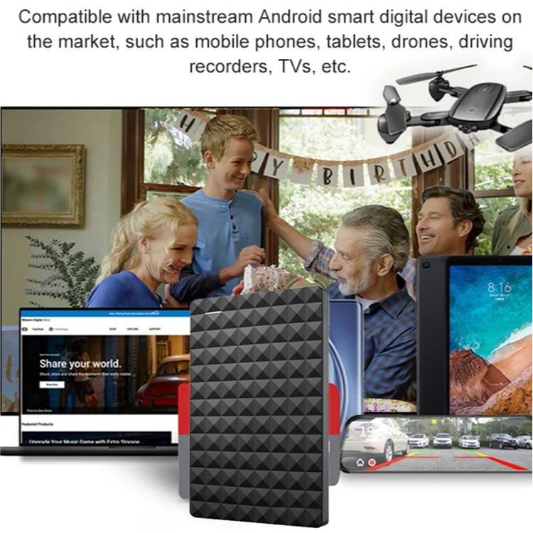 Ultradunne Draagbare Harde Schijf - 10TB grote capaciteit - razendsnelle USB 3.0 - lichtgewicht