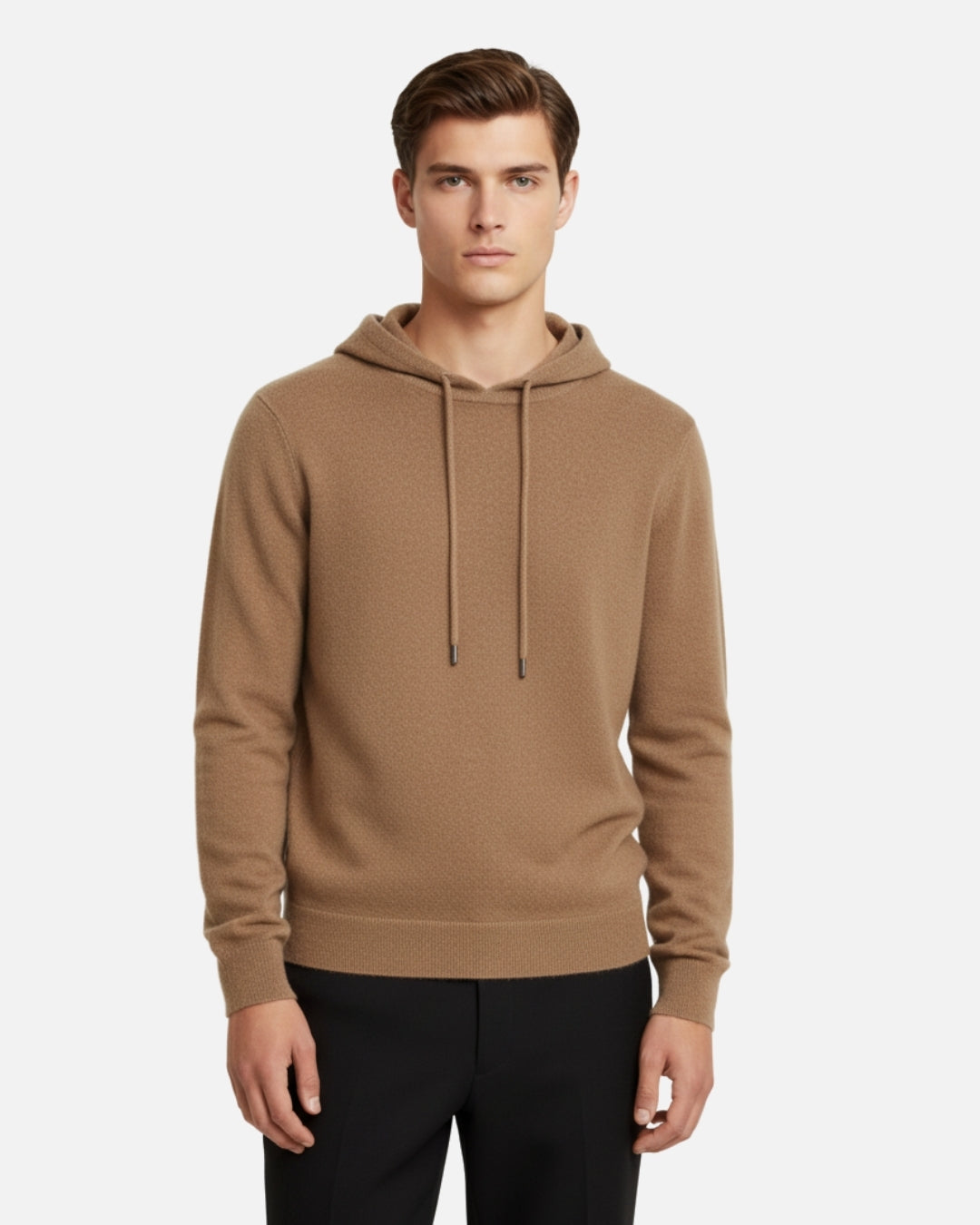 Merinowollen Basics Hoodie - Camel