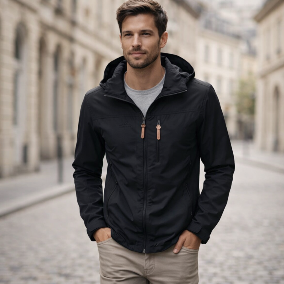 Stormvale Waterdicht en Winddicht Herenjack - Outdoorjas met Meerdere Ritszakken voor Wandelen en Stad - Regenjas Heren in 5 Kleuren, tot 5XL