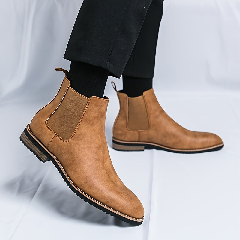 Hoge Lederen Enkelaarzen 481 | Trendy Hoge Laarzen - Antislip Zool voor Winter & Herfst - Essential