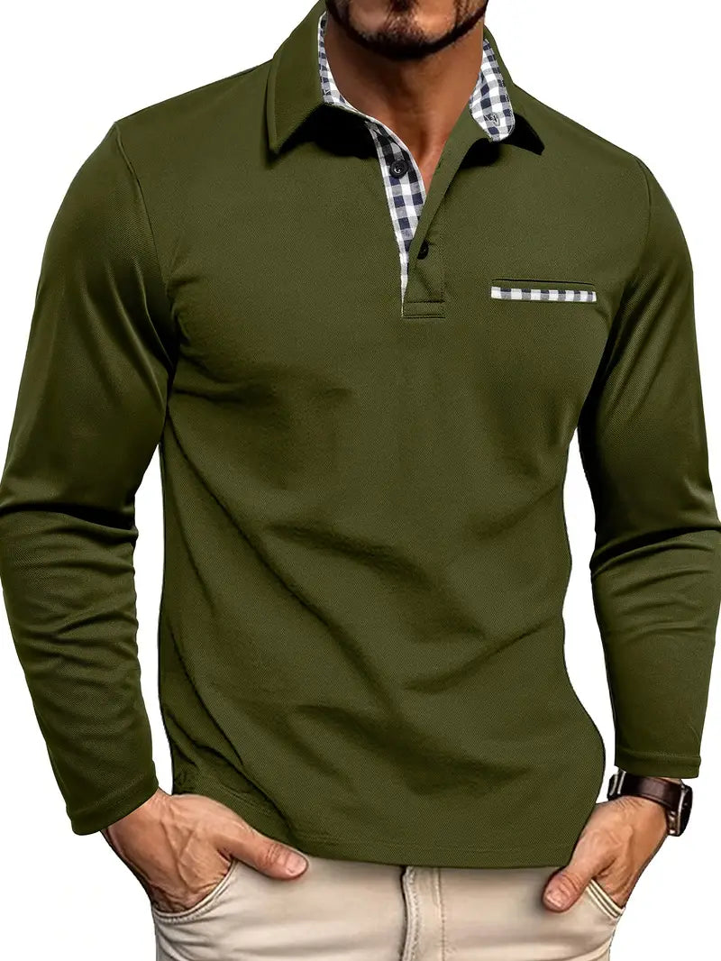 Charel | Heren Poloshirt met Lange Mouwen - Stijlvol en Comfortabel