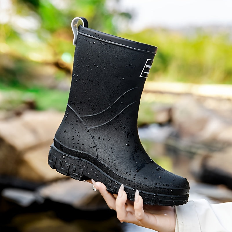 Warme Waterdichte Regenlaarzen Dames - Fleece Voering, Slip-on Design, Ideaal voor Winterweer