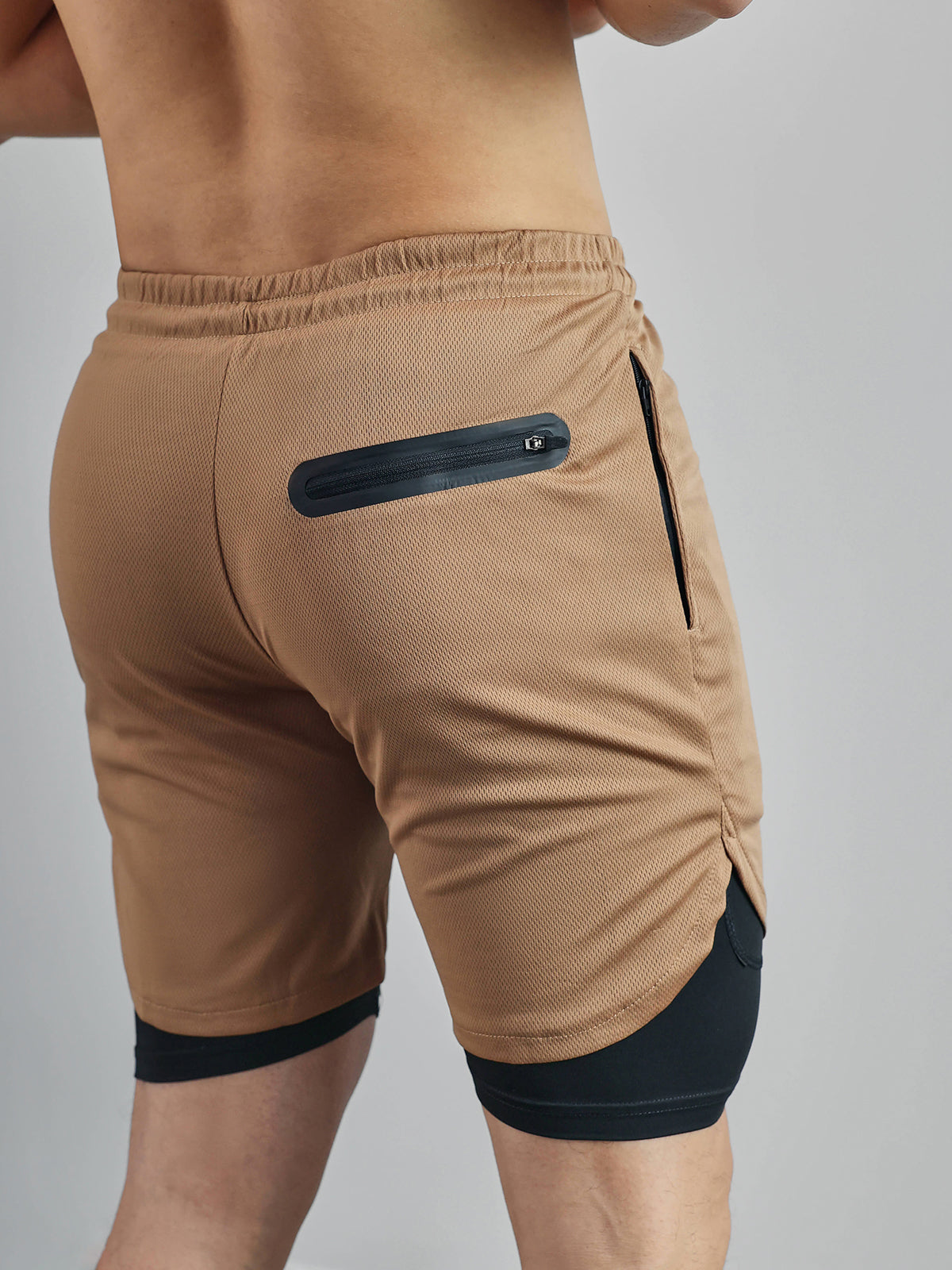 SportFit - 2 in 1 Mesh Korte Broek met Voering