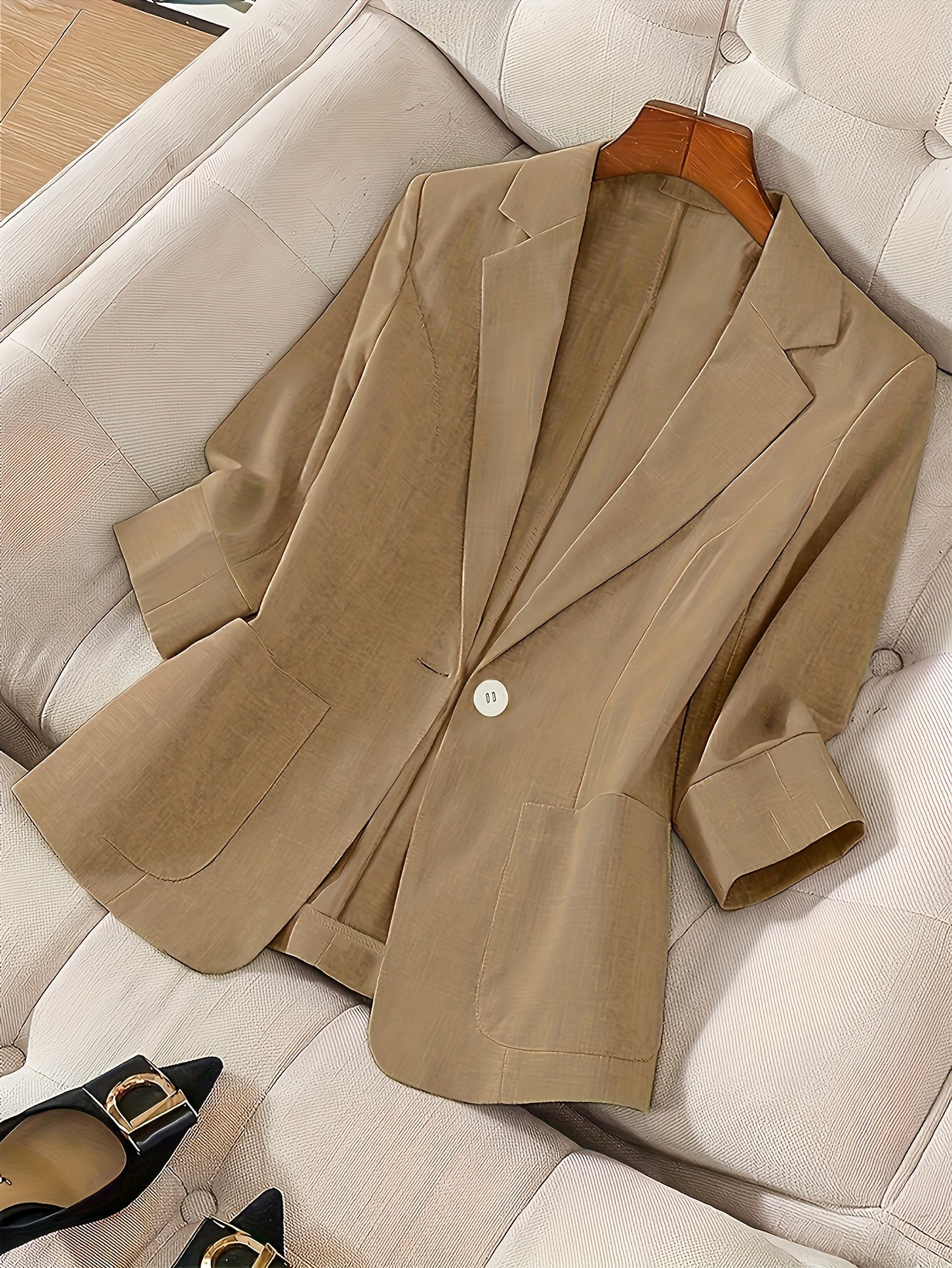 Visconte | Dames Blazer | Lichtgewicht stof, single-breasted, 3/4 mouw, elegante casual jas voor dagelijks gebruik