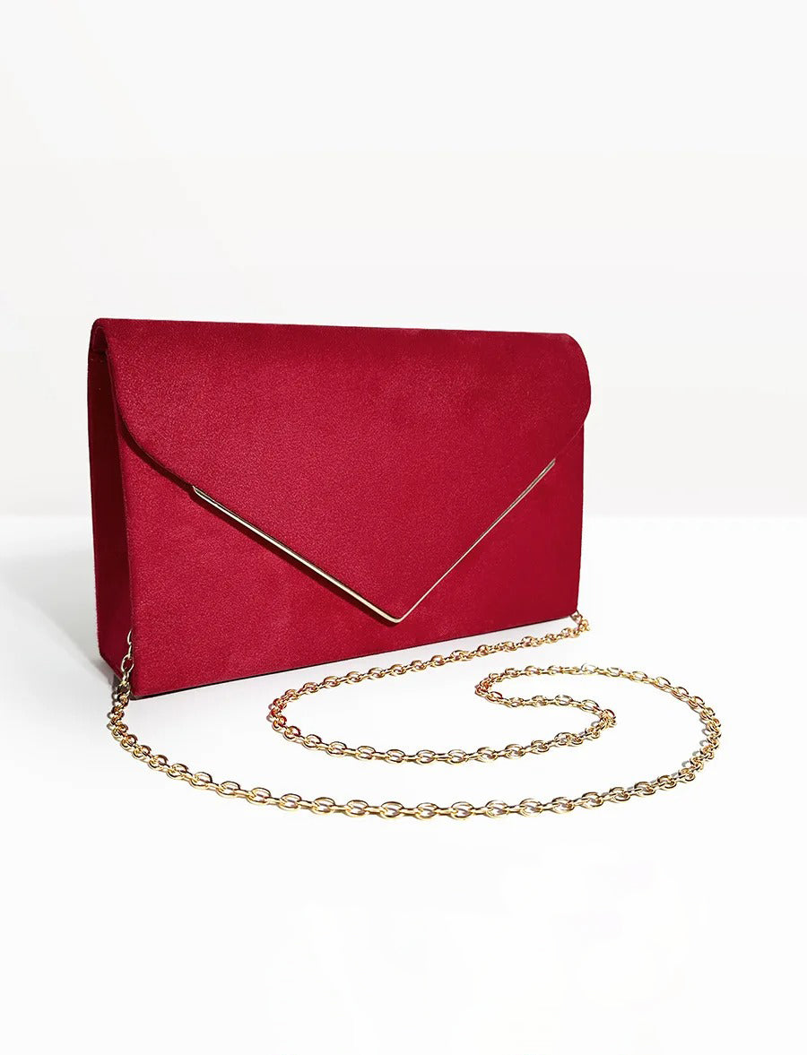 Segreto Suède-stijl Fluwelen Envelop Handtas