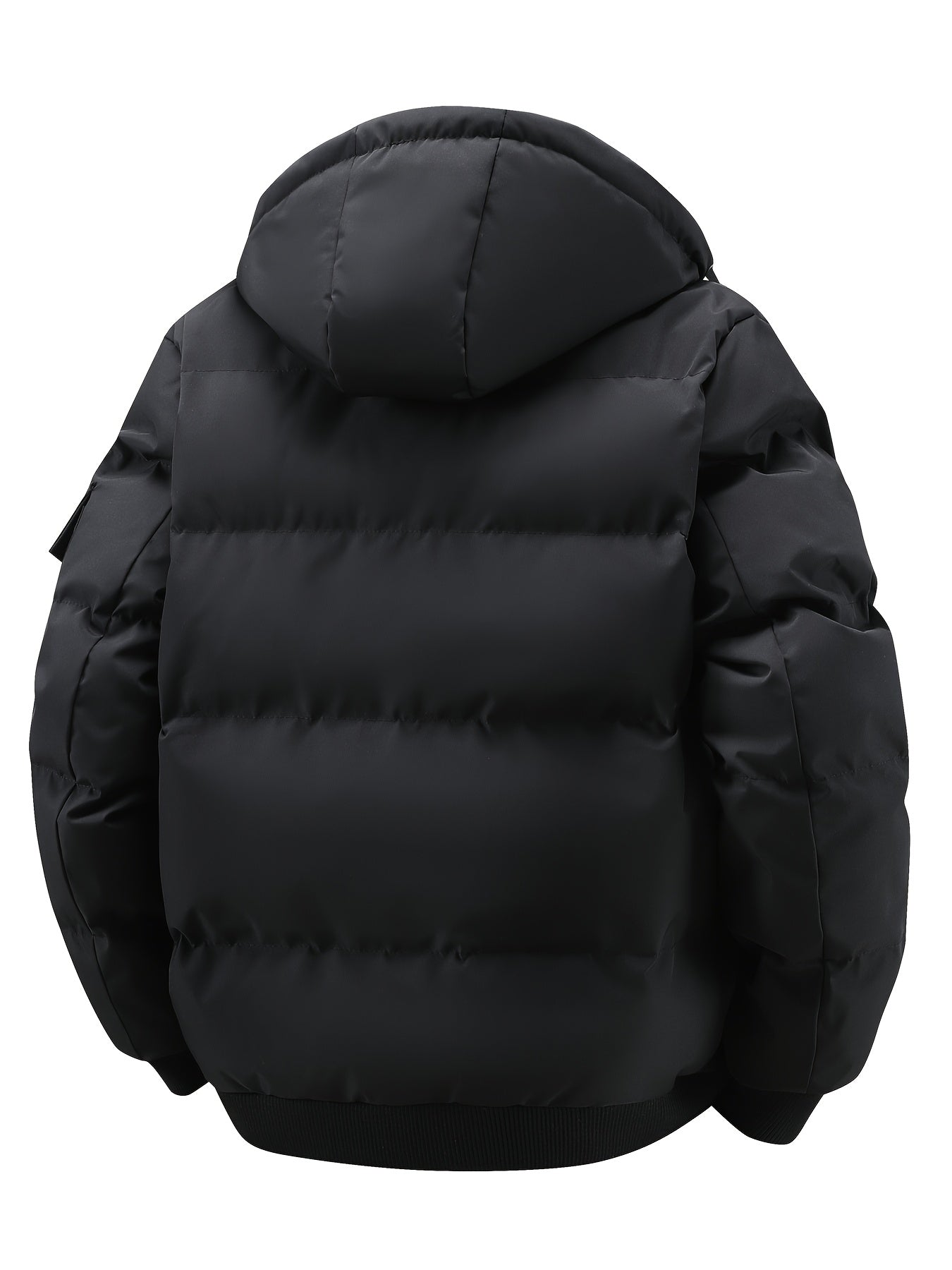 Visconte Heren Winterjas – Heavy-Duty Hooded Full-Zip Jas met Mouwzakken, Navy Cold-Weather Outdoorjas, Casual & Formeel