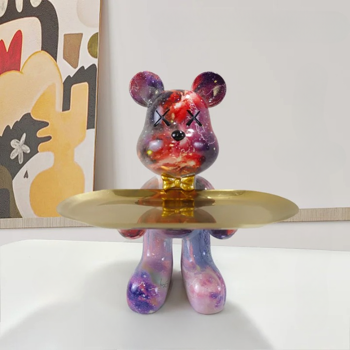 Craftbear - berenbeeldje met dienblad