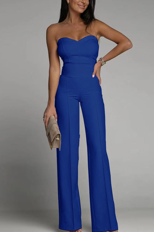 Charlotte Elegant Strapless Jumpsuit – Minimalistische Chic