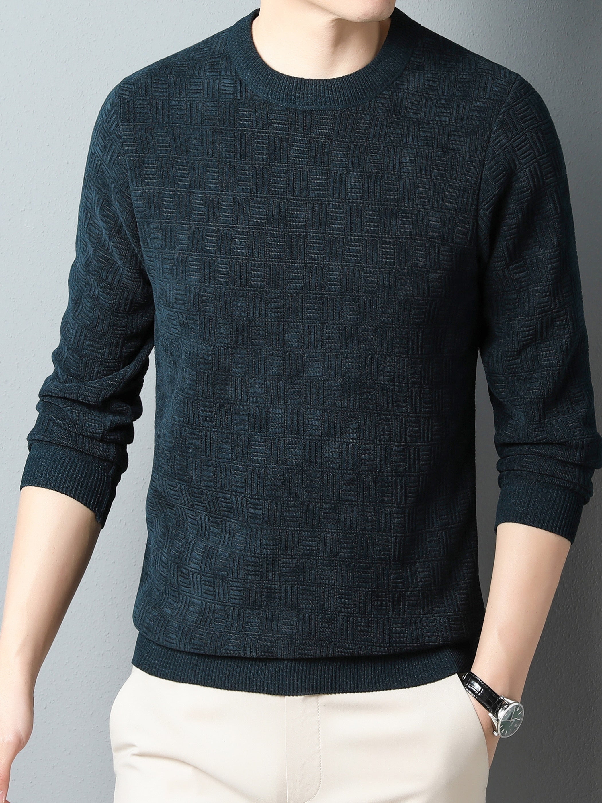 Sweater Heren - Warm & Stretchy voor de Winter - Regular Fit - Puento Fortade - TP - Essential