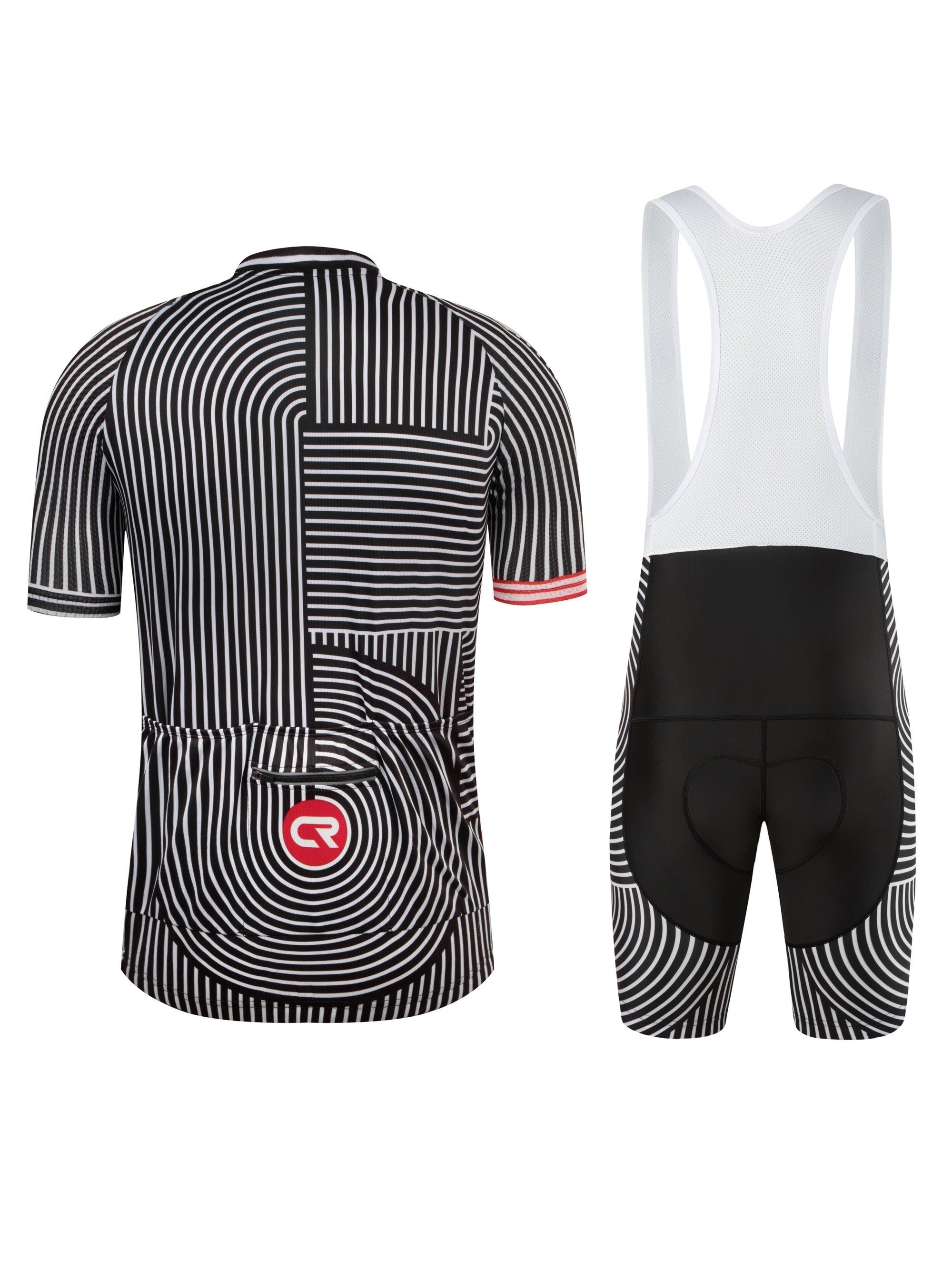 Grafisch zwart wielertrui | Wielerkleding | Geavanceerd Fietsjersey