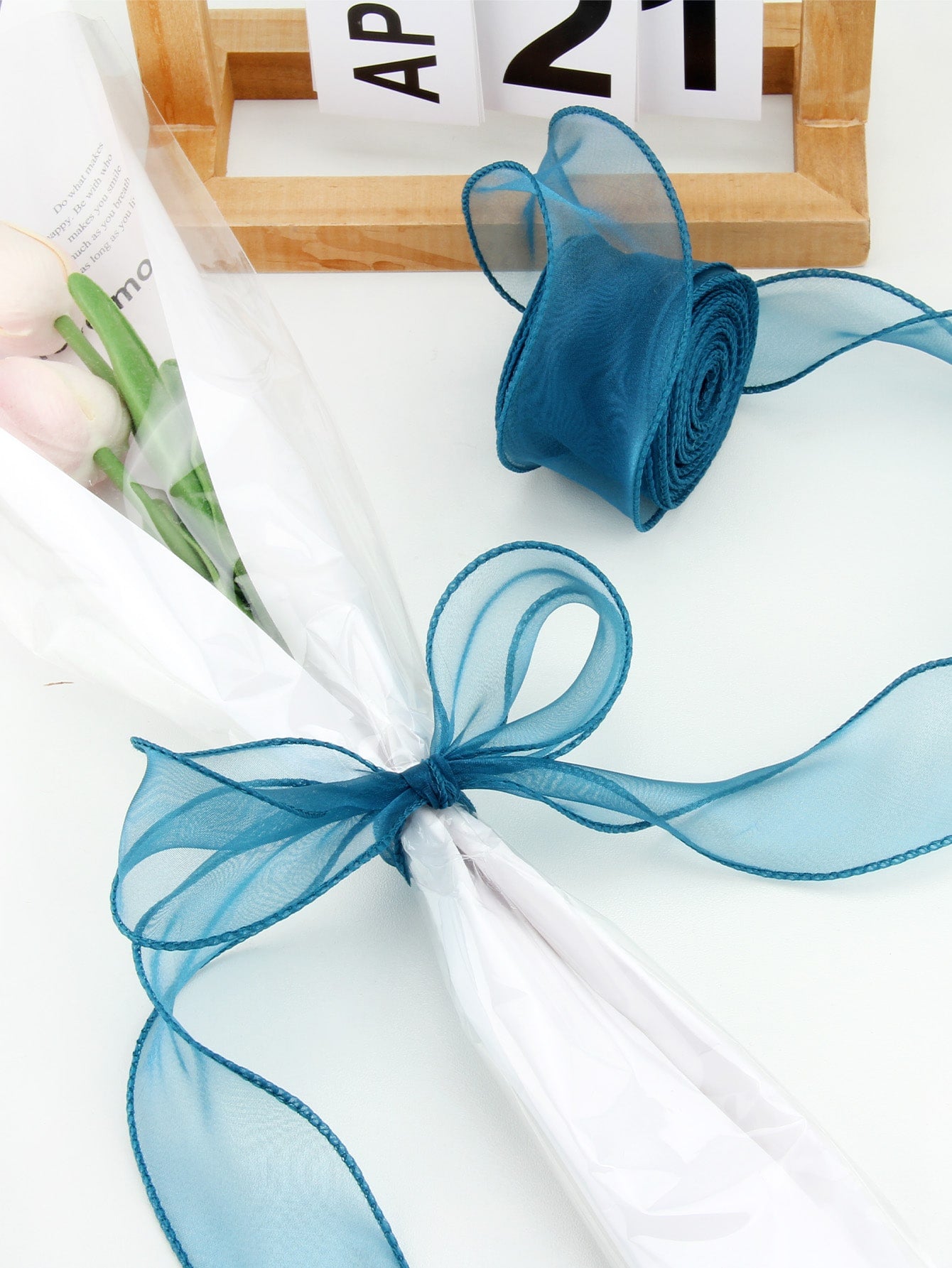 Gaaslintrol met Rand | Decoratielinten | Decoratieve Lintrol voor Bruiloft en Feestversiering