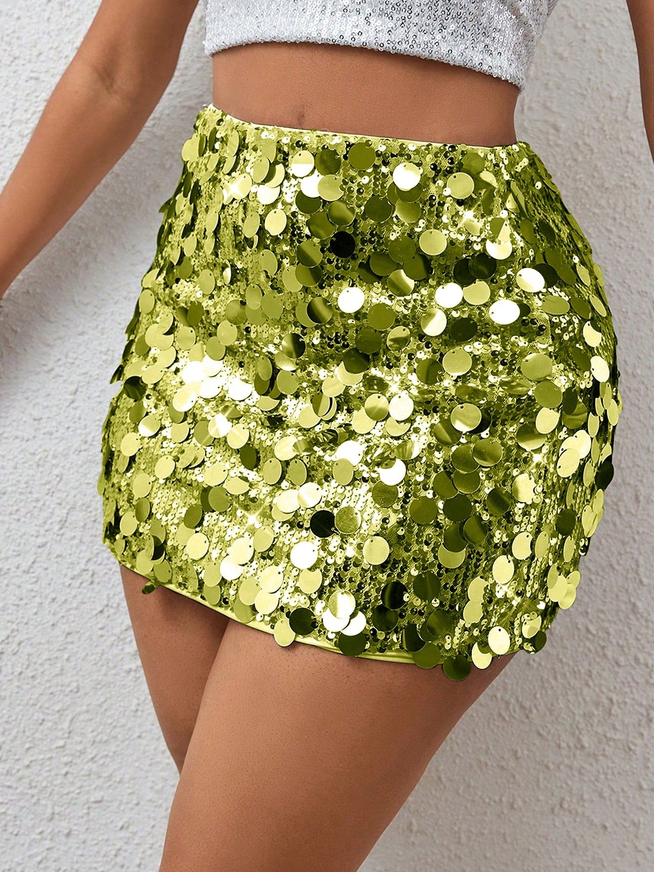 BamGleam Bodycon Pailletten Rok | Feestrok Dames | Minirok met pailletten voor feestelijke gelegenheden