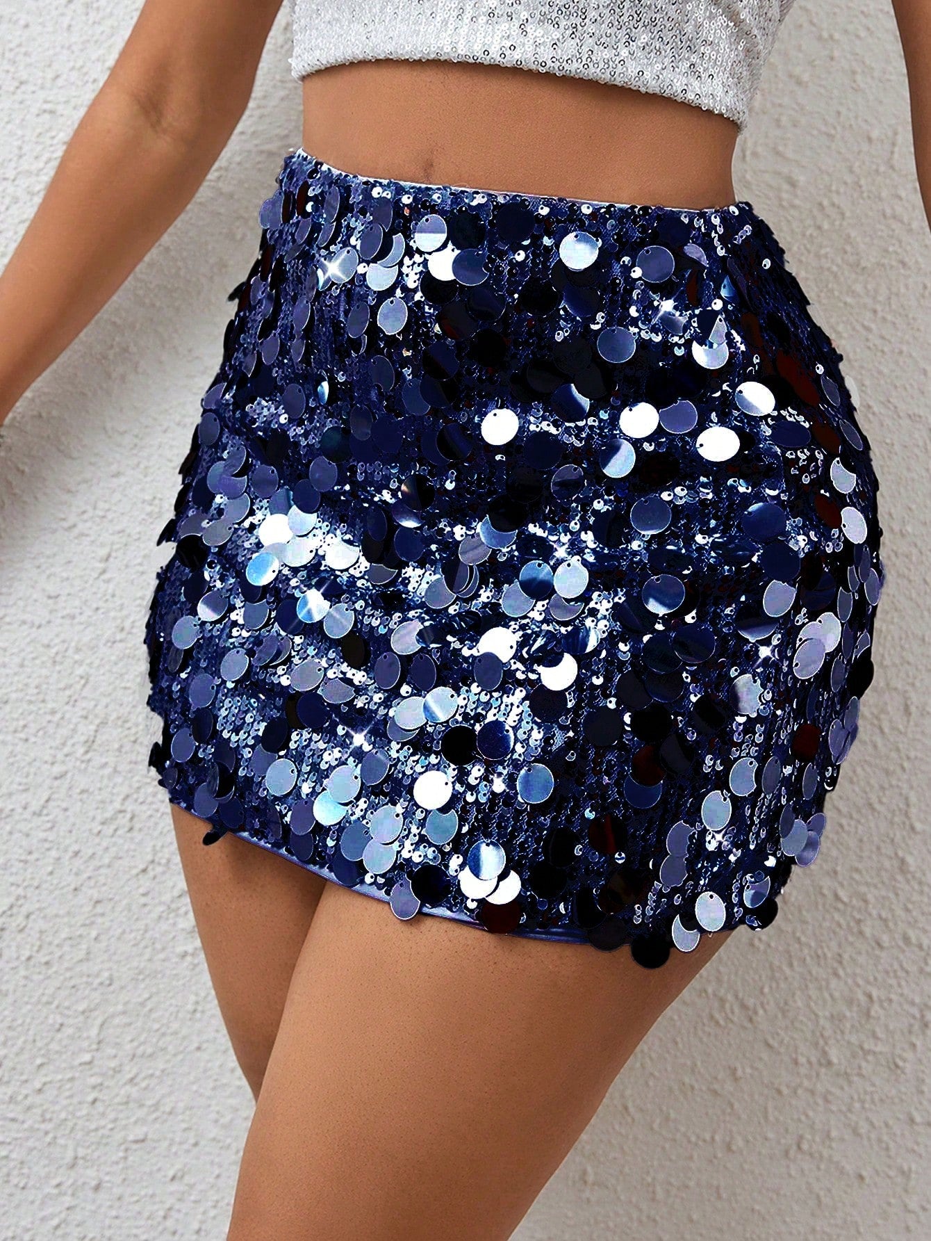 BamGleam Bodycon Pailletten Rok | Feestrok Dames | Minirok met pailletten voor feestelijke gelegenheden