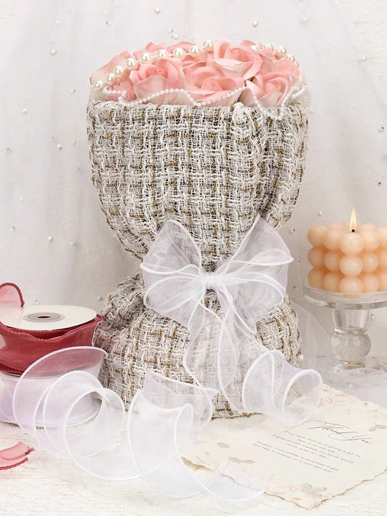 Gaaslintrol met Rand | Decoratielinten | Decoratieve Lintrol voor Bruiloft en Feestversiering