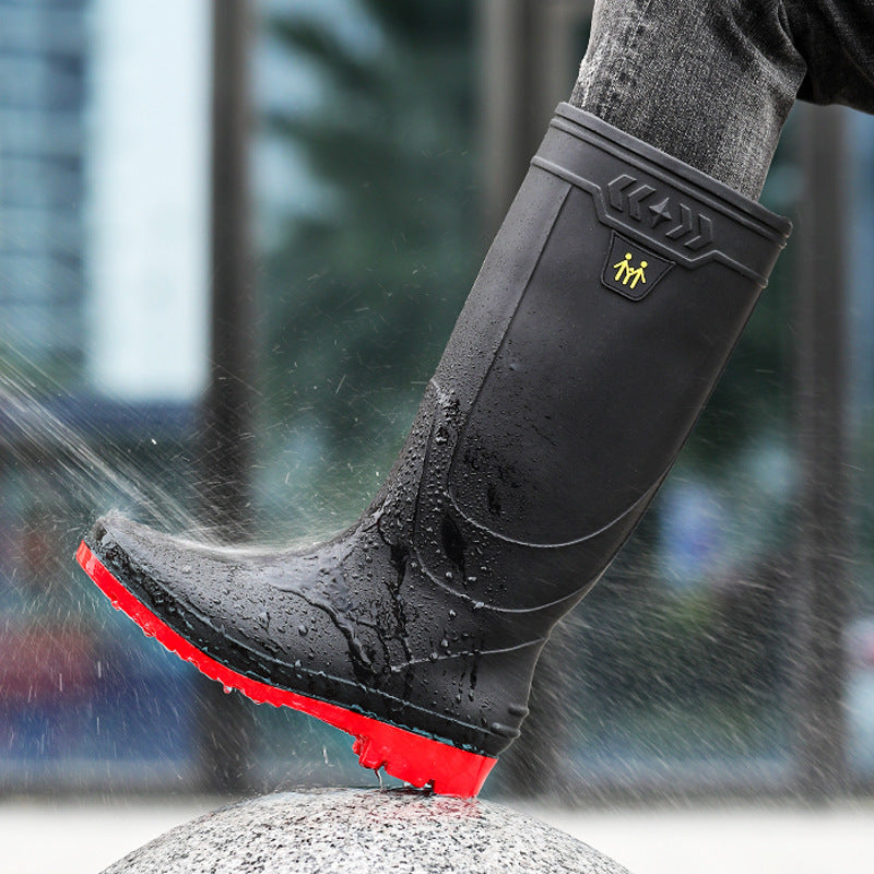 Regen laarzen | Trendy Regenlaarzen voor Heren - Slipvaste, Warme Schoenen voor Buitenactiviteiten in Regenachtig Weer