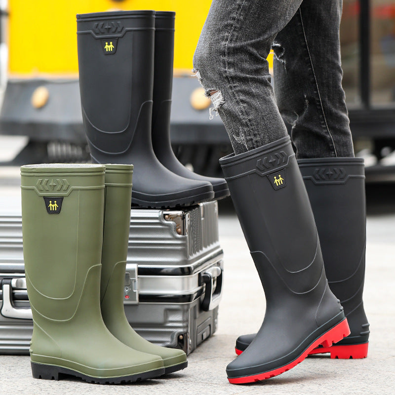 Regen laarzen | Trendy Regenlaarzen voor Heren - Slipvaste, Warme Schoenen voor Buitenactiviteiten in Regenachtig Weer