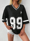 Sophie | Dames varsity shirt met V-hals