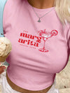 Casual T-shirt met Letterprint | Dames T-shirts | Veelzijdig en Modieus T-shirt voor Dames