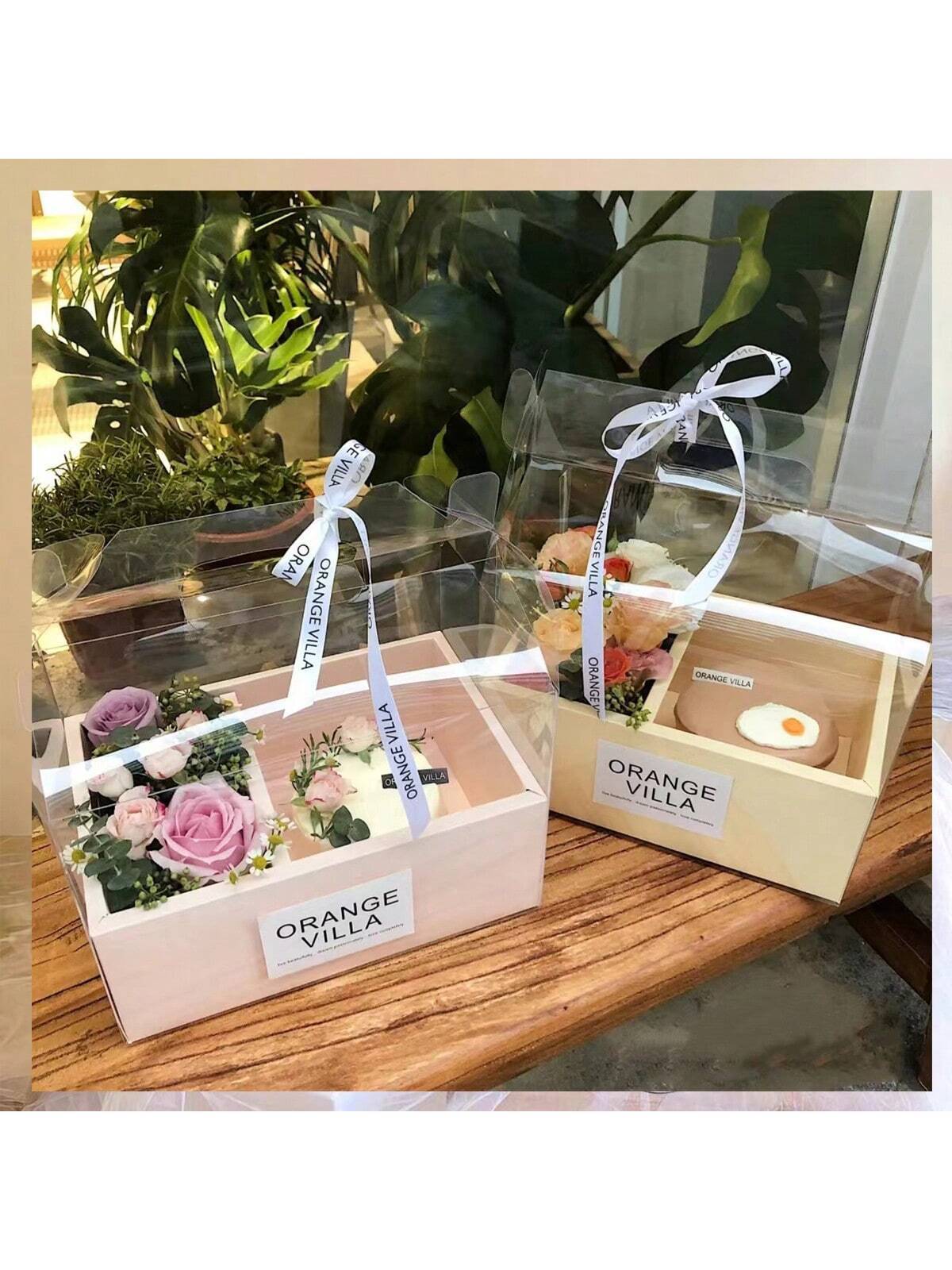 Bloem Versierde Geschenkdoos | Geschenkverpakkingen | Elegante PVC Geschenkverpakking voor Feesten