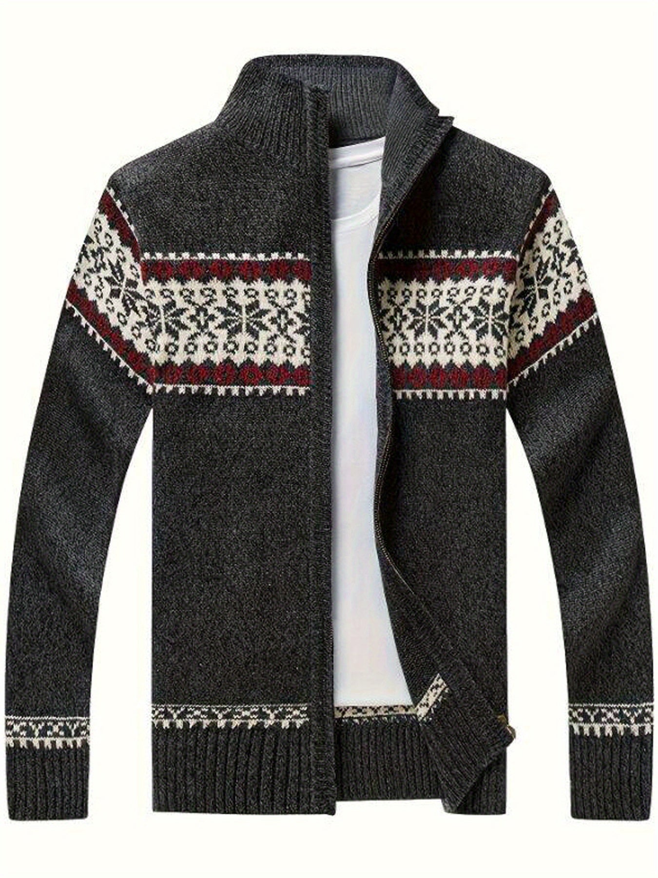 Casual Knit Cardigan Geometrisch Patroon - Regular Fit - Vintagio - VG 63 - Essential in Meerdere Kleuren