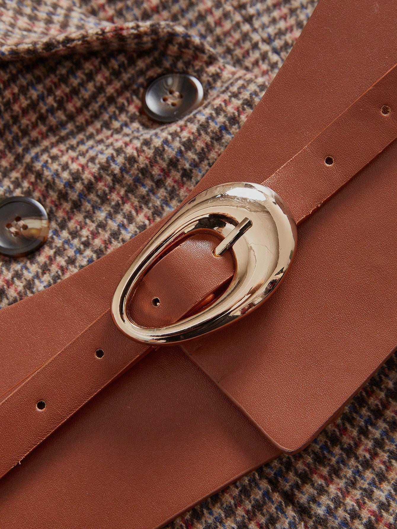 Geruite Broekpak met Riem | Damespakken | Trendy Kantoor- en Casual Outfit
