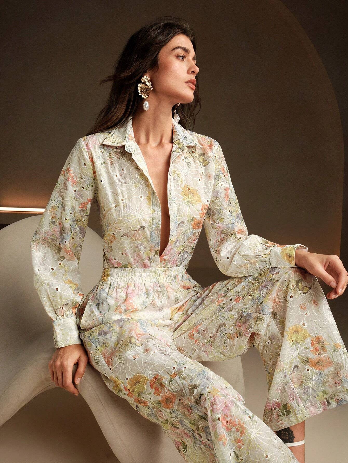 Bloemenpatroon dames Outfit | DamesOutfit | Stijlvolle Bovenkleding voor Speciale Gelegenheden