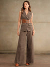 Geruite Broekpak met Riem | Damespakken | Trendy Kantoor- en Casual Outfit