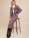 Chique Tweed Rokpak | Damespakken | Elegante Kantooroutfit met Tweed