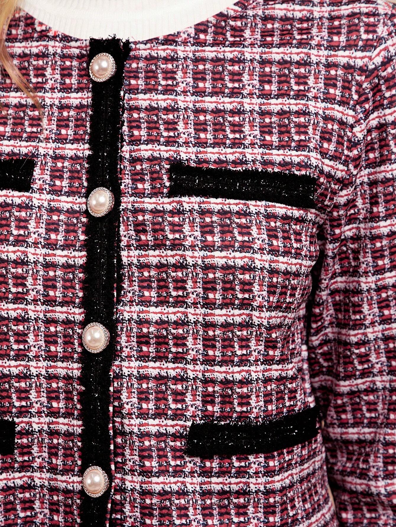 Chique Tweed Rokpak | Damespakken | Elegante Kantooroutfit met Tweed
