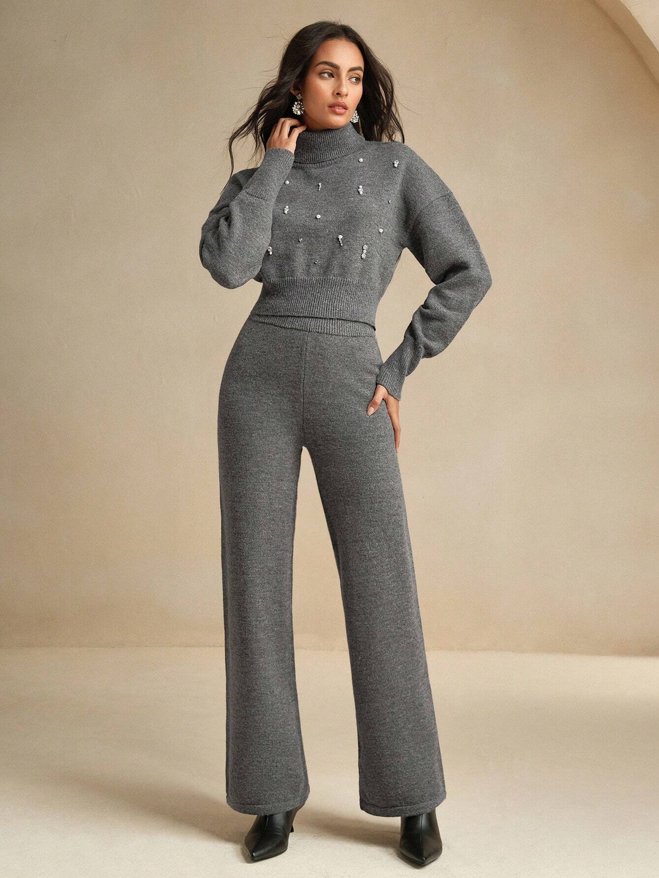 Gebreide Tweedelige Set | Damespakken | Comfortabele en Stijlvolle Winteroutfit