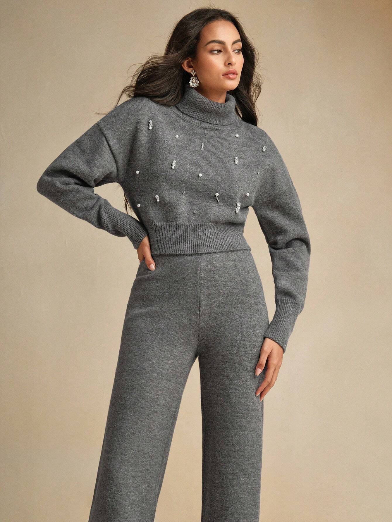 Gebreide Tweedelige Set | Damespakken | Comfortabele en Stijlvolle Winteroutfit