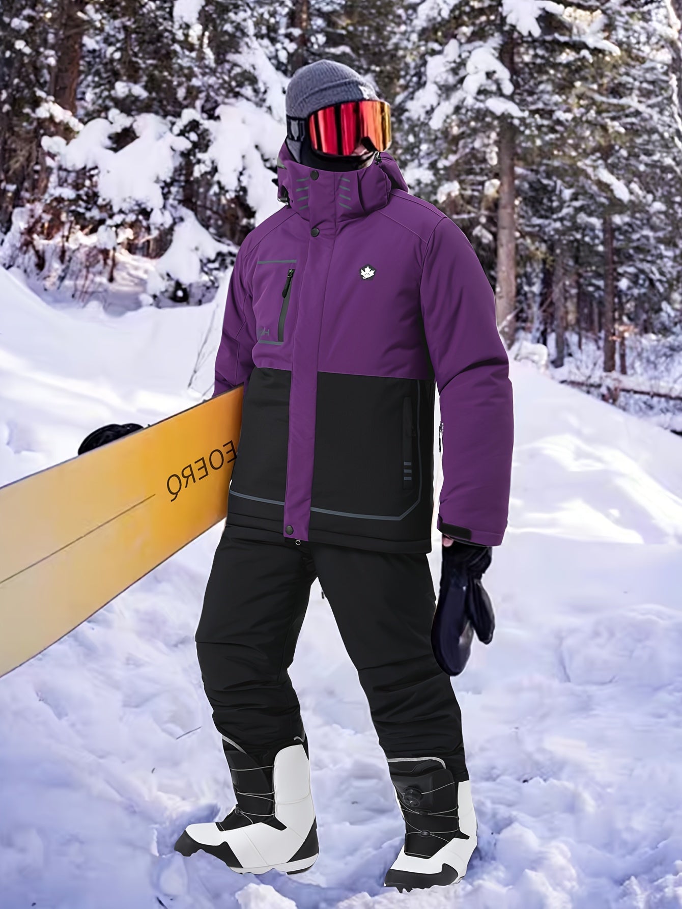 Leifensh Ski & Snowboard Pak 25’ - Geïsoleerde Bib Pants met Verstelbare Bandjes - AlpineGlide - TP - Essential