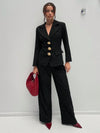Asymmetrische Revers Blazer | Damesjassen | Getailleerde Mid-Lengte Blazer voor Elegante Uitstraling