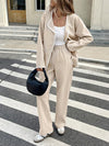 Elegant Beige Casual Outfit | Damespakken | Professionele en Stijlvolle Werkoutfit