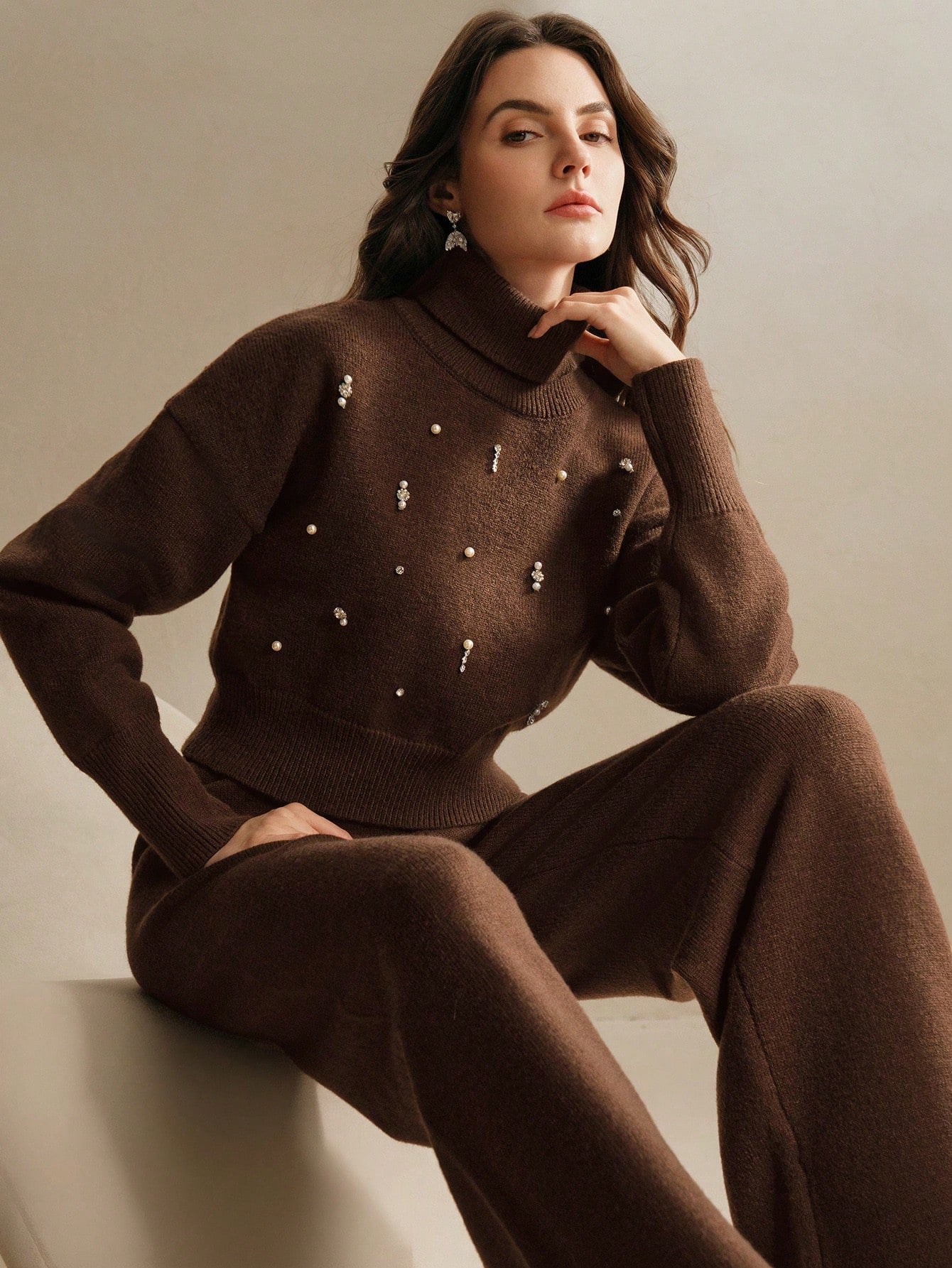 Gebreide Tweedelige Set | Damespakken | Comfortabele en Stijlvolle Winteroutfit