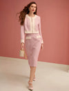 Contrast Binding Boxy Jas met broek | Dames outfit | Trendy Korte Blazer met broek voor Casual en Werk