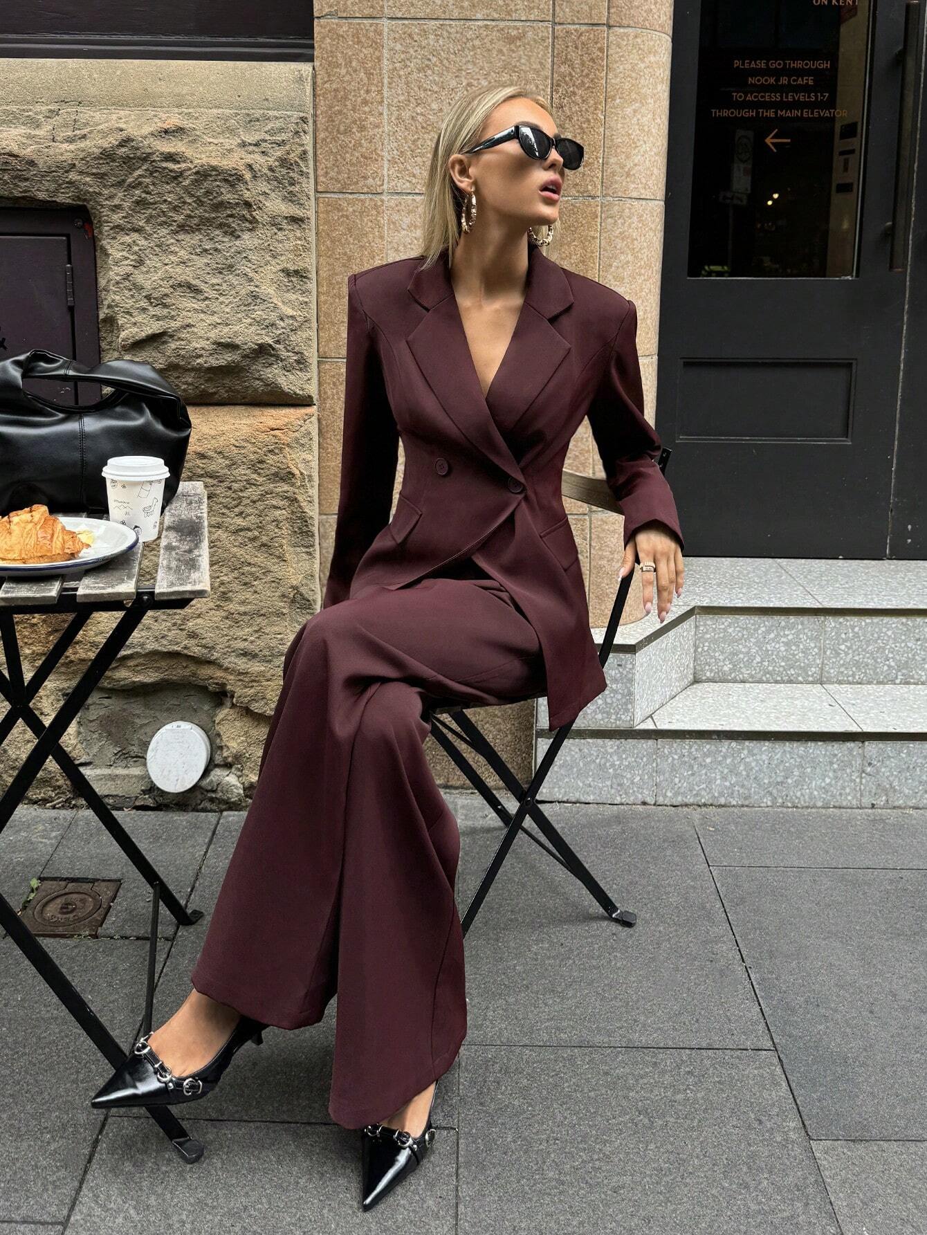 Casual Basisjas en Broekpak | Damespakken | Comfortabele Tweedelige Outfit voor Dagelijks Gebruik
