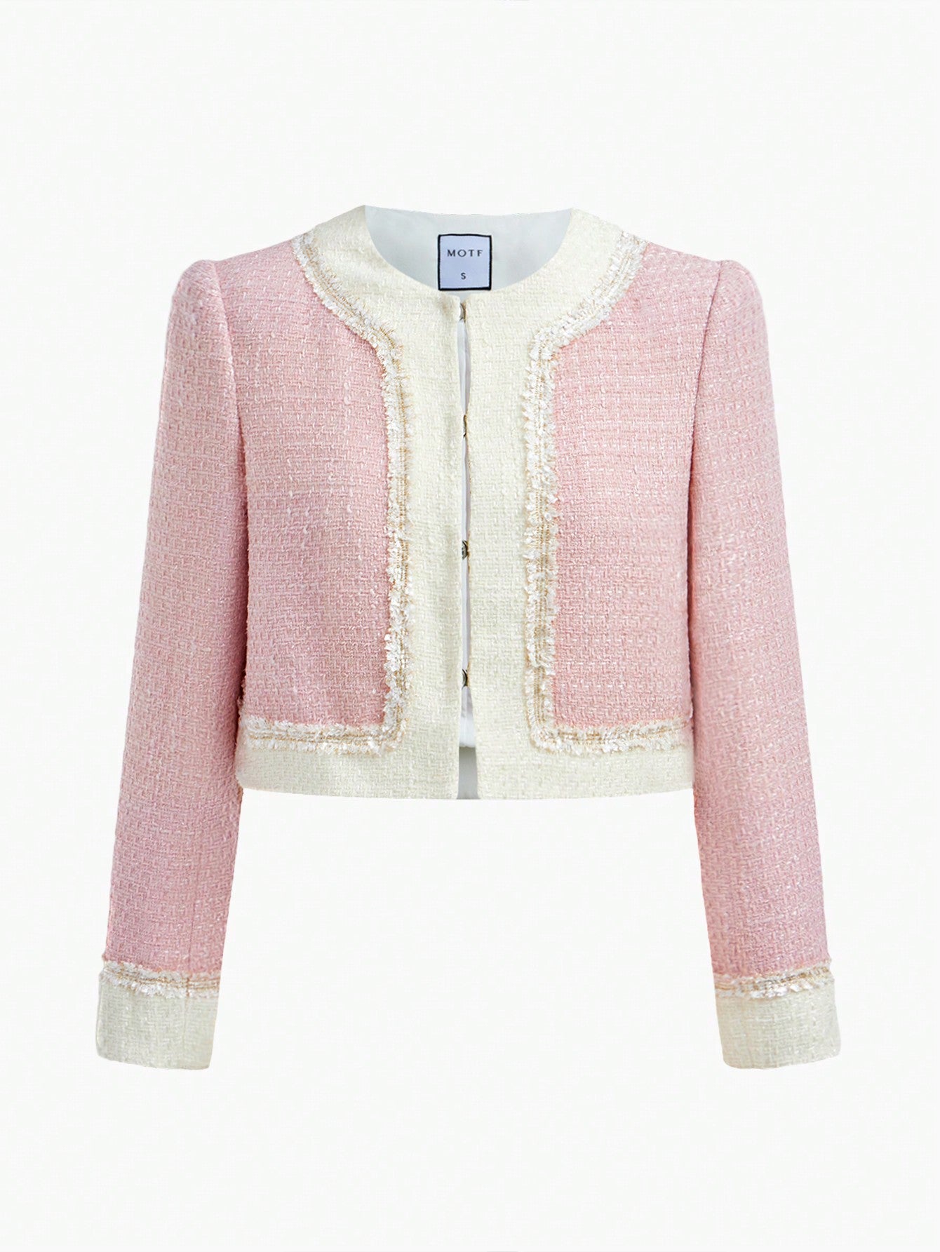 Contrast Binding Boxy Jas met broek | Dames outfit | Trendy Korte Blazer met broek voor Casual en Werk
