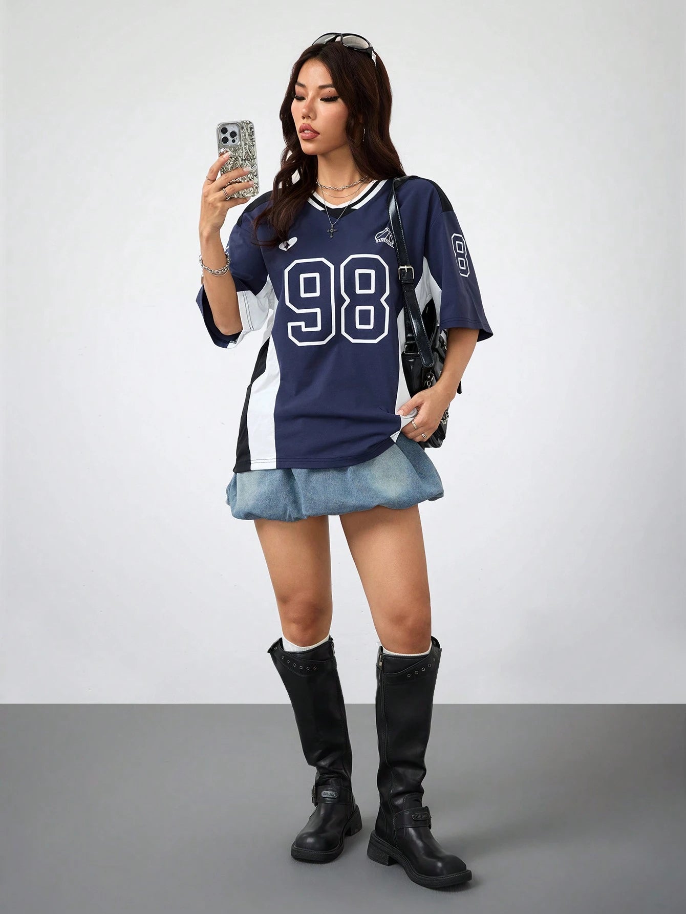 Motorfiets Stijl Sport T-shirt | Dames Sportkleding | Casual Sport T-shirt met Ritssluiting