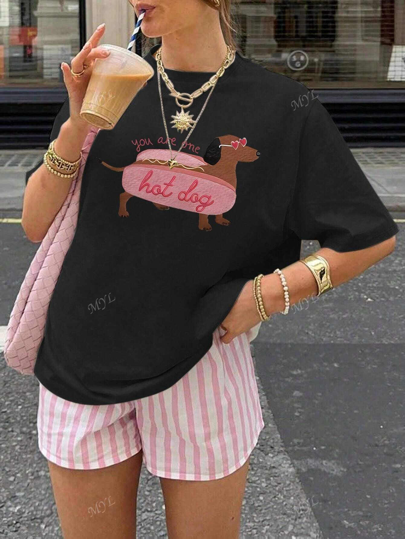 Cocktail Martini Printed Crop Top | Dames Tops | Trendy Grafisch T-shirt voor de Zomer