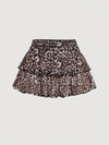MOD Multi-layer Ruche Luipaard Rok | Zomerrok Dames | Tropische ruche rok met luipaardprint