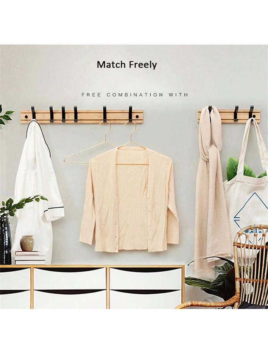 Nordic bamboe kapstok met haken | Kapstok | Minimalistische wandkapstok voor slaapkamer of hal
