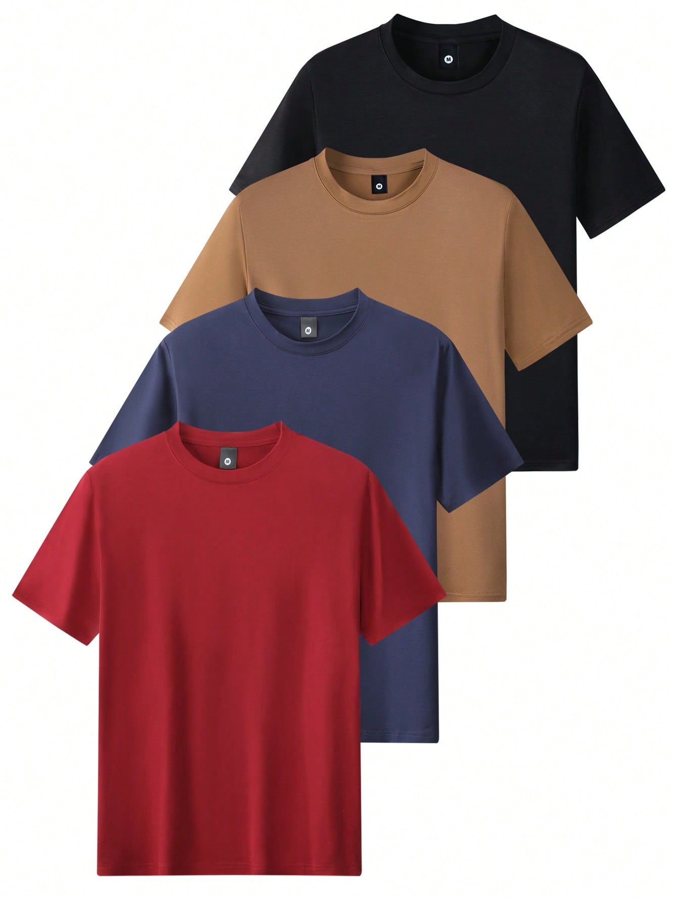 Set van 4 Casual Heren T-shirts | T-shirt | Regular fit shirts voor zomeroutfits