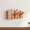Rustieke houten kapstok in pianotoets-design | Kapstok | Opvouwbare wandplank met haken voor hal of gang