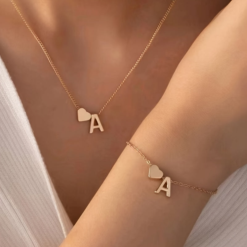 Ensemble Raffiné | Stijlvolle Set: 1 Halsketting + 1 Armband | Verfijnd Minimalistisch Design - Perfect Voor Dagelijkse Chic