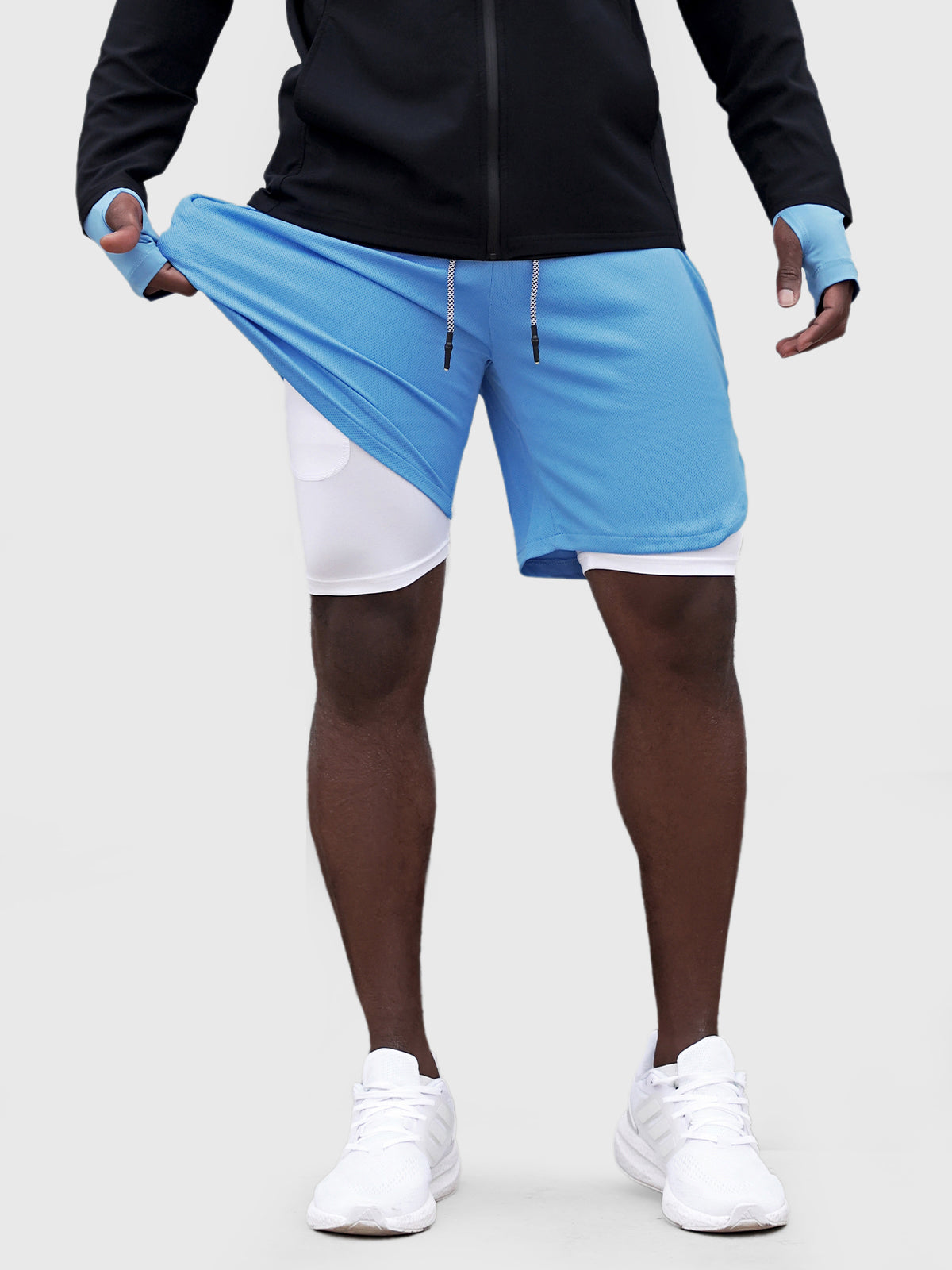 SportFit - 2 in 1 Mesh Korte Broek met Voering