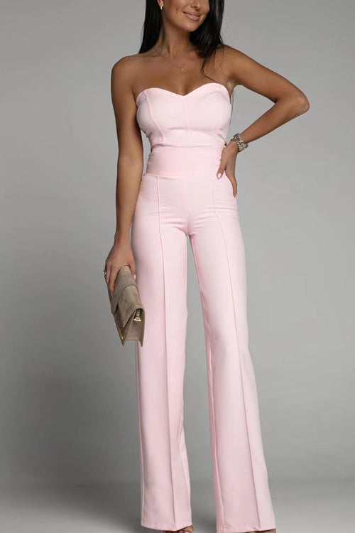 Charlotte Elegant Strapless Jumpsuit – Minimalistische Chic