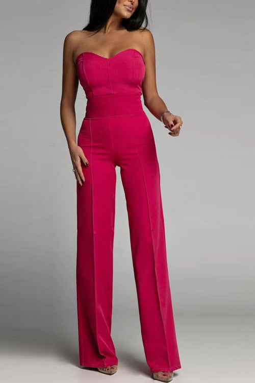 Charlotte Elegant Strapless Jumpsuit – Minimalistische Chic